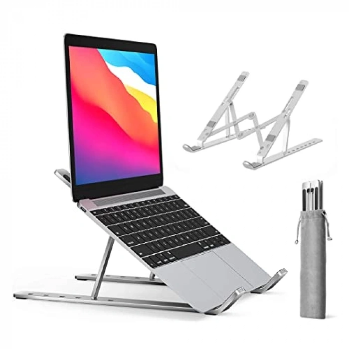 Katlanır Laptop ve Tablet Standı, Siyah Renk ile Pratik Kullanım
