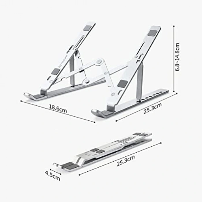 Katlanır Laptop ve Tablet Standı, Siyah Renk ile Pratik Kullanım