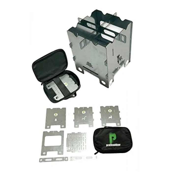 Katlanır paslanmaz ateş kutusu, kamp sobası için ideal