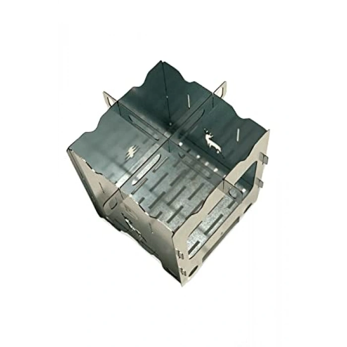 Katlanır paslanmaz ateş kutusu, kamp sobası için ideal