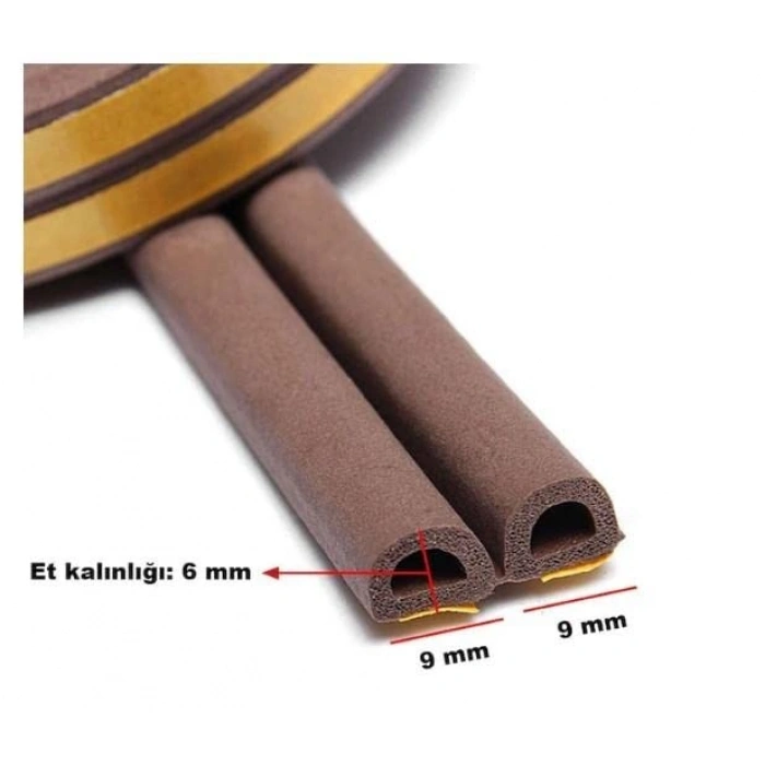 Kauçuk Kapı ve Pencere İzolasyon Bandı, 10 Metre