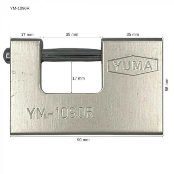 Kayar Asma Kilit, 90 mm, Güvenli ve Dayanıklı