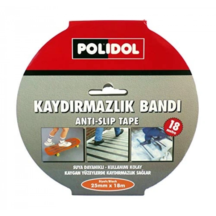 Kaydırmaz Bant, 25 mm x 18,3 m Boyutunda, Siyah Renk