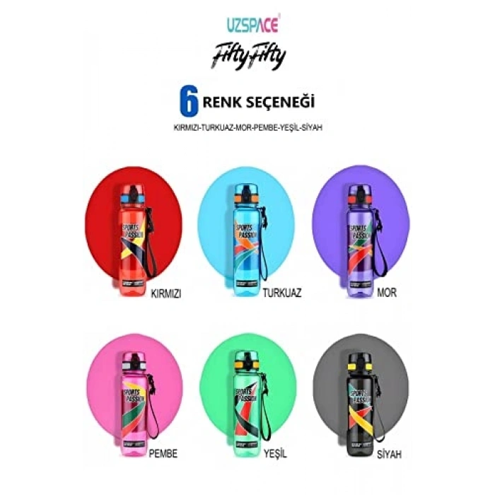 Kaydırmaz Tutma Özelliği ile 500 ml Tritan Su Matarası