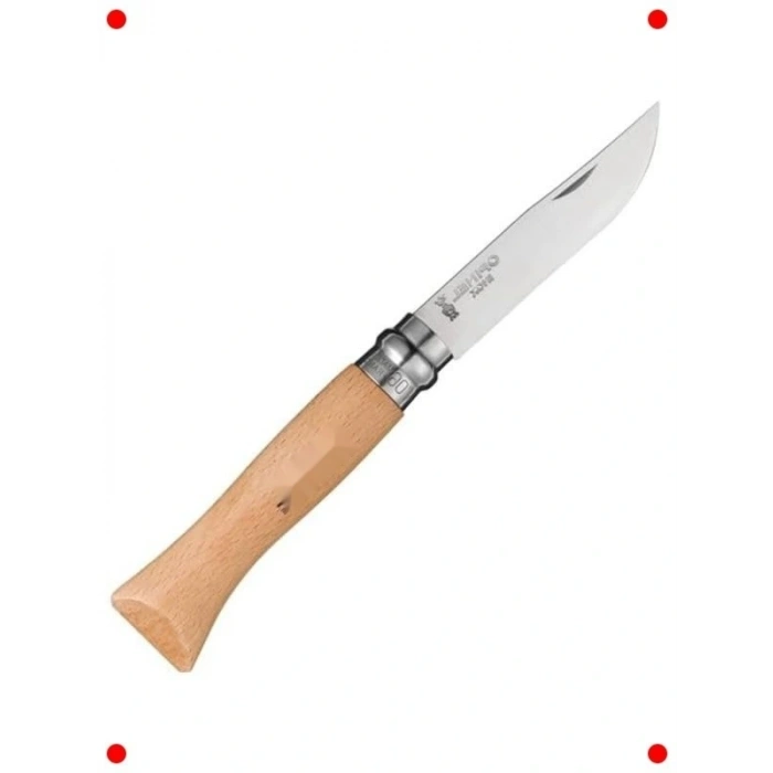 Kayın Saplı Paslanmaz Çelik Katlanır Çakı No:6