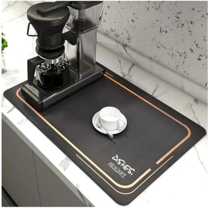 Kaymaz Siyah Bulaşık Yıkama Matı, 45x35 cm