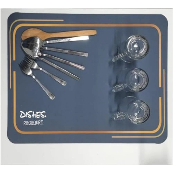 Kaymaz Siyah Bulaşık Yıkama Matı, 45x35 cm