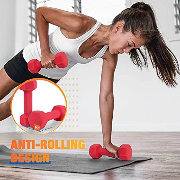 Kaymaz Tasarıma Sahip 2li Dambıl Seti, 10 Renk Seçeneği