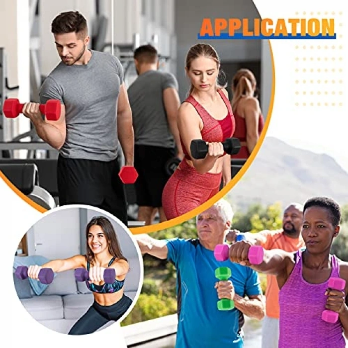 Kaymaz Tasarıma Sahip 2li Dambıl Seti, 10 Renk Seçeneği