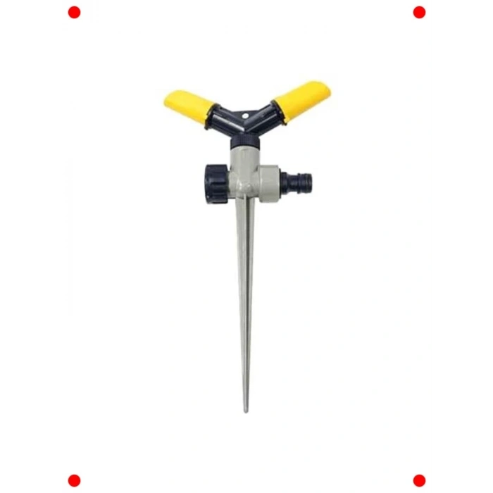 Kazıklı 2 Kollu Döner Bahçe Çim Fıskiyesi (Plastik)