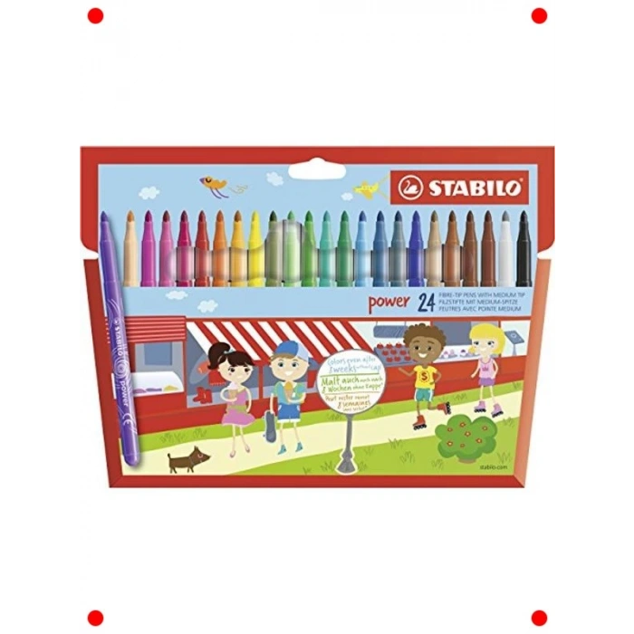 Keçe Uçlu Boya Kalemi Seti - 24 Renk