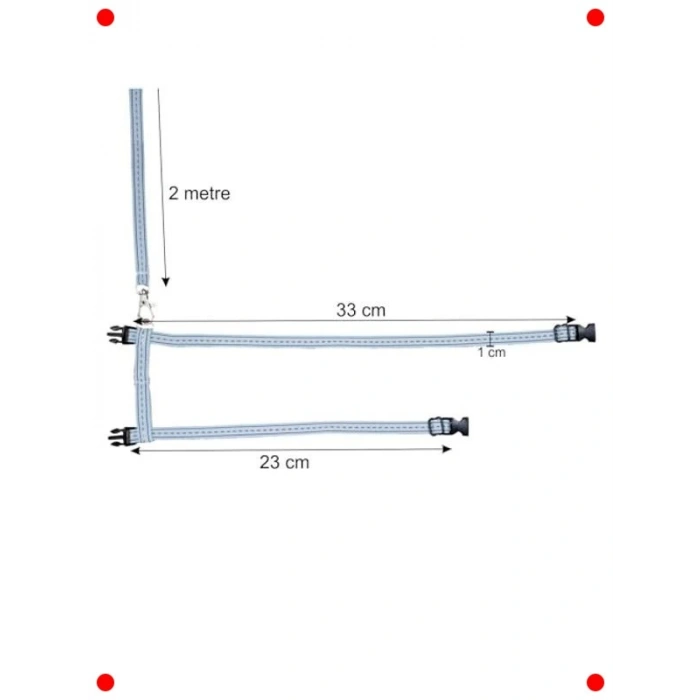 Kedi Göğüs & Bel Gezdirme Tasması (2m Kordon)