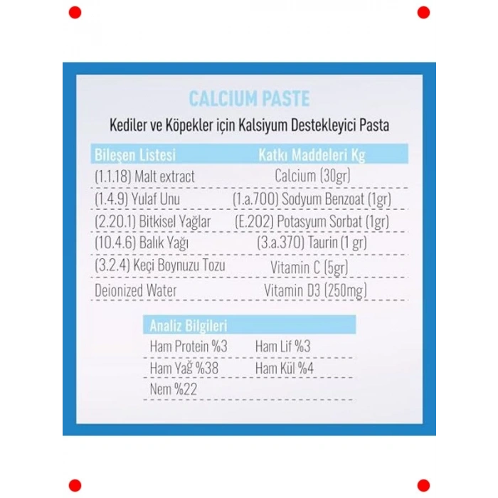 Kedi Köpek Kemik ve Diş Sağlığı Pastası 100 gr