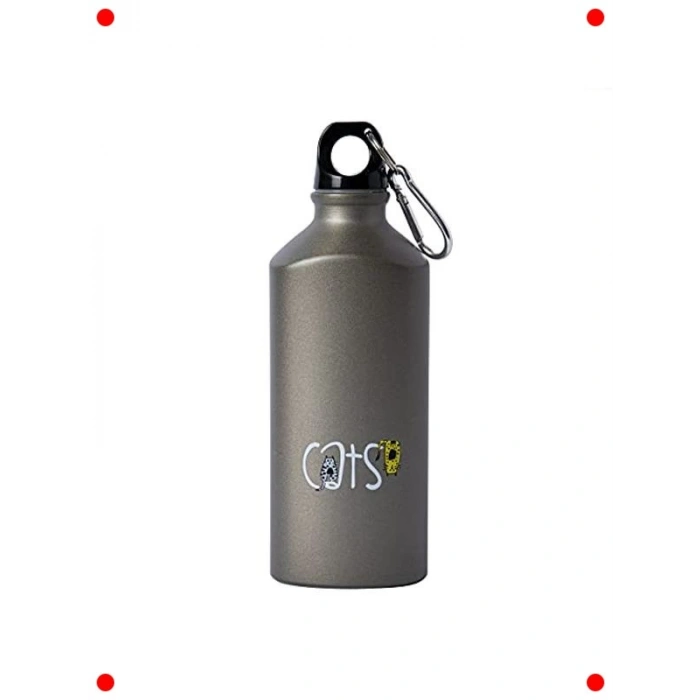 Kedi Motifli 600 ML Alüminyum Matara