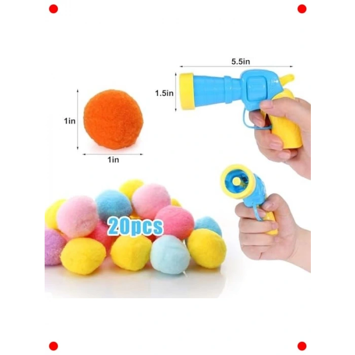 Kedi Oyun Tabancası + Ekstra Peluş Toplar