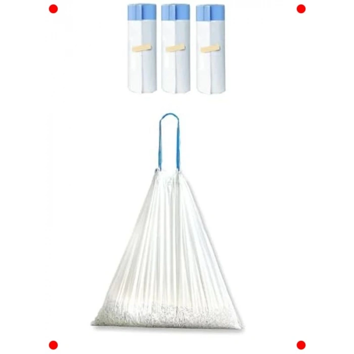 Kedi Tuvaleti İçin Büzgülü Çöp Poşeti - 3x15 Adet Set