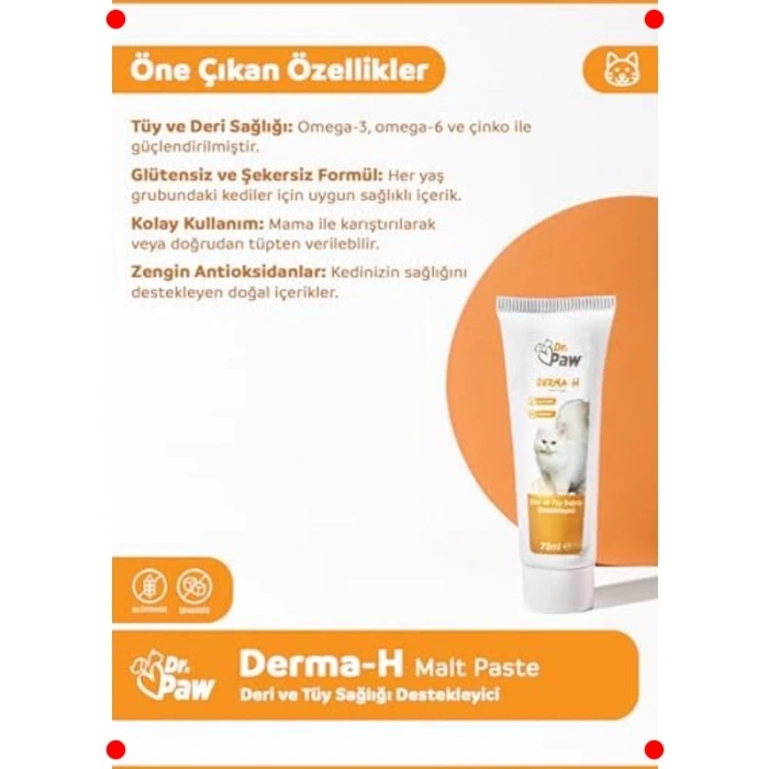 Kedi Tüy & Cilt Sağlığı Malt Pastası (100 gr)