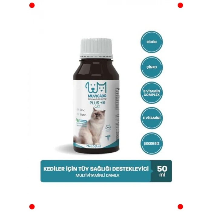 Kedi Tüy & Tırnak Sağlığı Damlası +B Multivitamin 50 ML