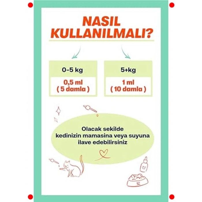 Kedi Tüy ve Cilt Sağlığı Damlası 50ml - Biotinli Vitamin