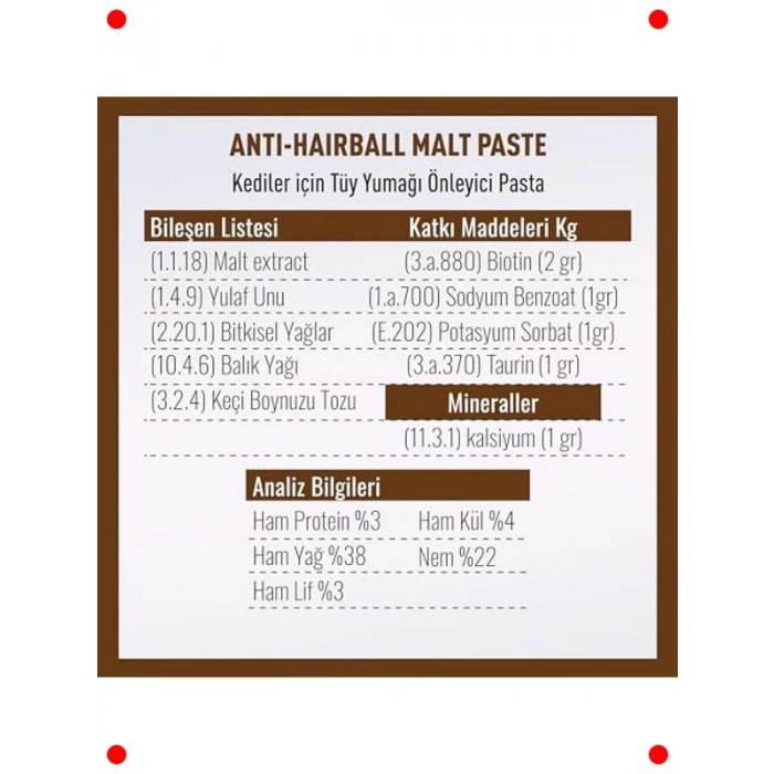 Kedi Tüy Yumağı Önleyici Malt Macun 100 gr