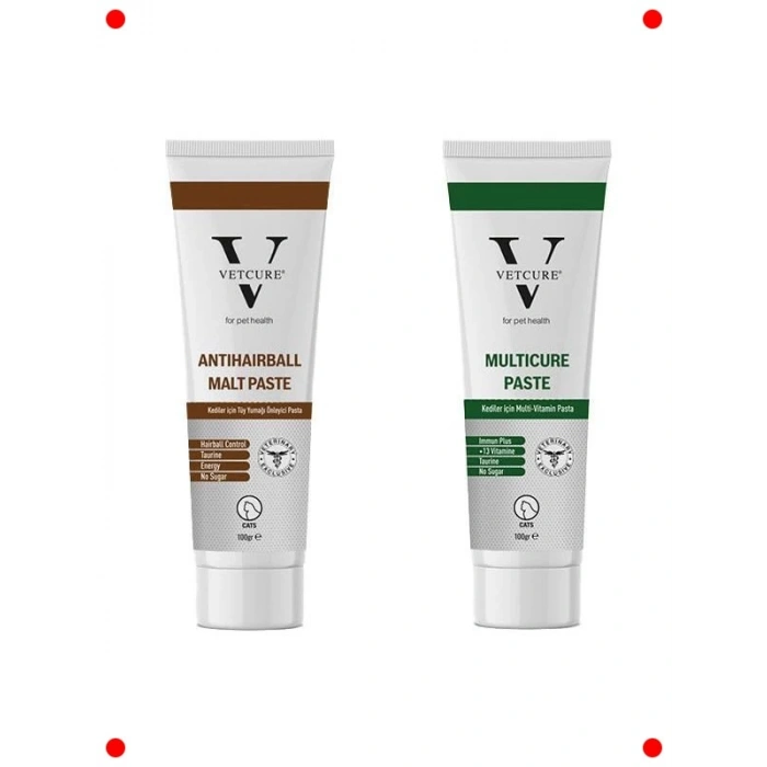 Kedi Tüy Yumağı Önleyici Malt Macun & Multivitamin Seti