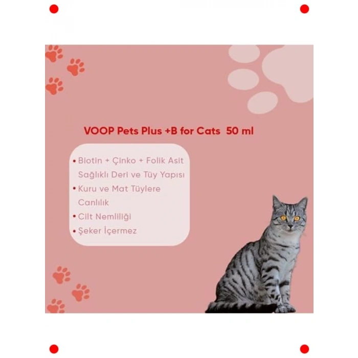 Kedi Vitamin Takviyesi Plus+B 50 ml