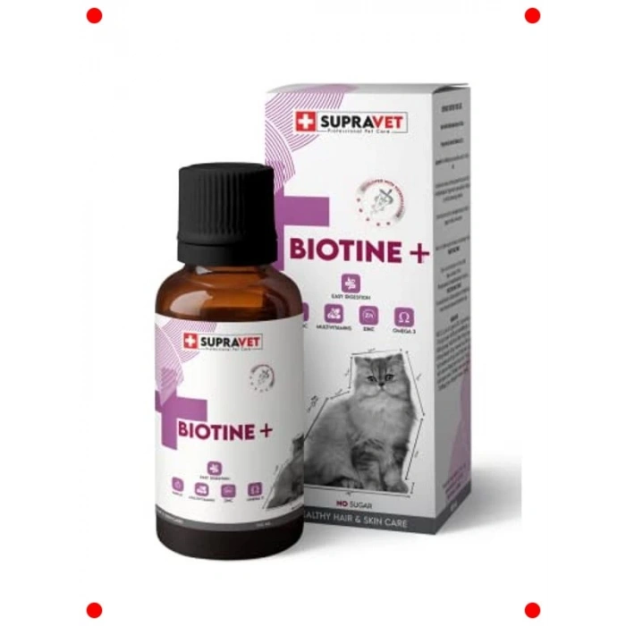 Kediler İçin Biotinli Tüy ve Cilt Damlası 100 ml