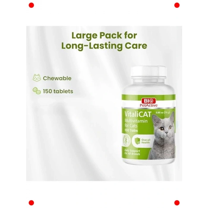 Kediler İçin Multivitamin Takviyesi 150 Tablet
