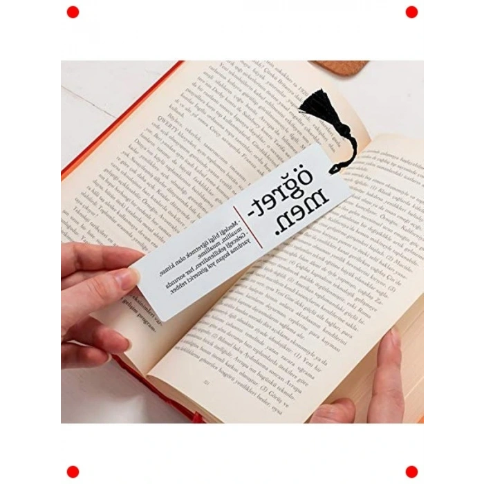 Kelime Anlamlı Öğretmen Kitap Ayracı