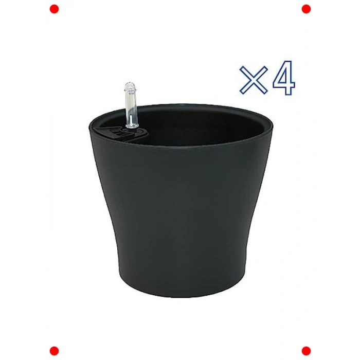 Kendi Kendini Sulayan Akıllı Saksı Seti (4 Adet)