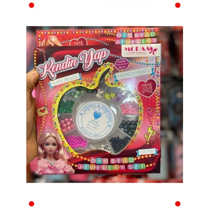 Kendin Yap Renkli Boncuk Takı Seti 3+ Yaş