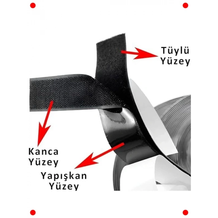 Kendinden Yapışkanlı Cırt Cırt Bant - 200 cm x 50 mm