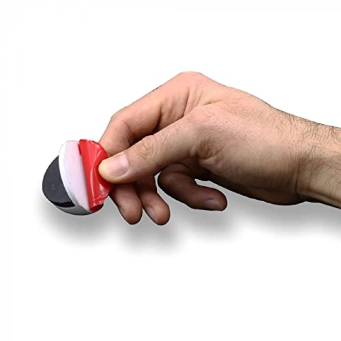 Kendinden Yapışkanlı Yarımay Kapı Stoperi, 5 Adet, Beyaz Renk