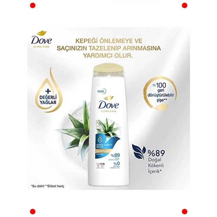 Kepek Karşıtı ve Aloe Vera Özlü Şampuan - 400 ml
