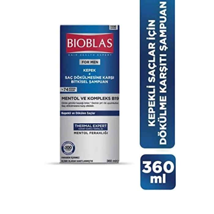 Kepek ve saç dökülmesine karşı şampuan, 360 ml