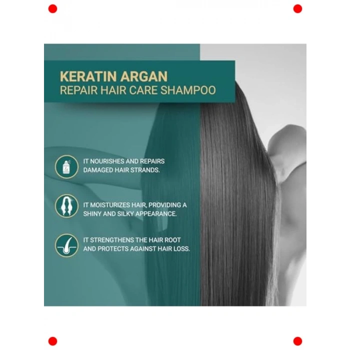 Keratin Argan Onarıcı Şampuan Yıpranmış Saçlar 300ml