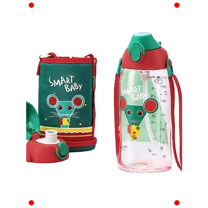 Kılıflı Askılı Tritan Çocuk Matarası - 700ml