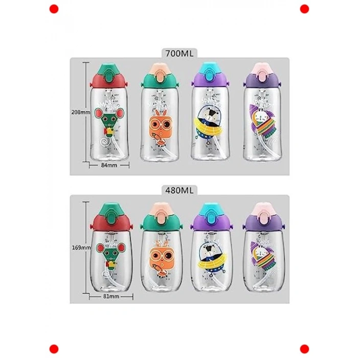 Kılıflı Askılı Tritan Çocuk Matarası - 700ml