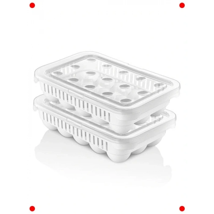 Kilitli Kapaklı 30 Yumurta Saklama Kabı