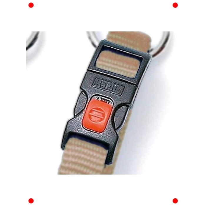 Kilitli Köpek Göğüs Tasması - Turuncu M (45-70cm)