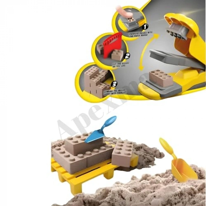 Kinetik Kum Seti, Forkliftli İnşaat Araçlı Yapı Tasarım Oyunu