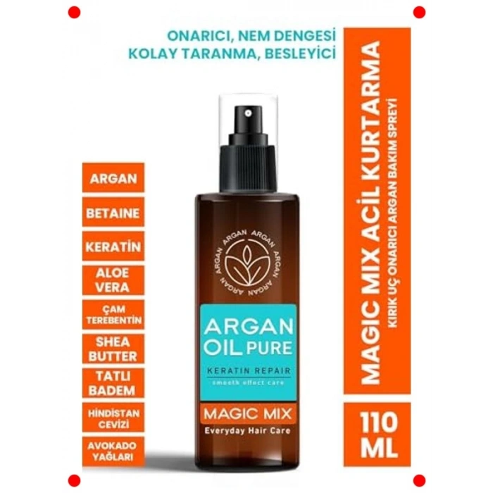 Kırık Uç Onarıcı Argan Yağlı Saç Bakım Spreyi 110 ml