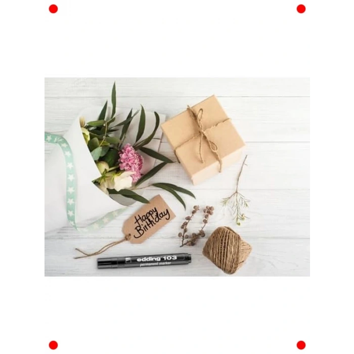 Kırmızı İnce Uçlu Permanent Markör Kalem