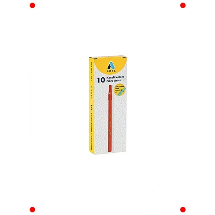 Kırmızı Keçeli Kalem Seti 10lu