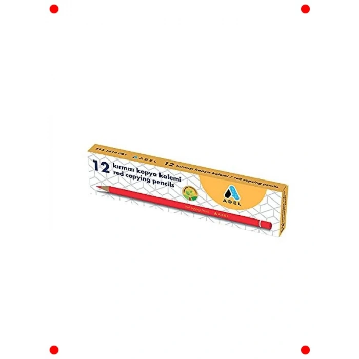 Kırmızı Kopya Kalemi, 12li Set, Parlak Renk