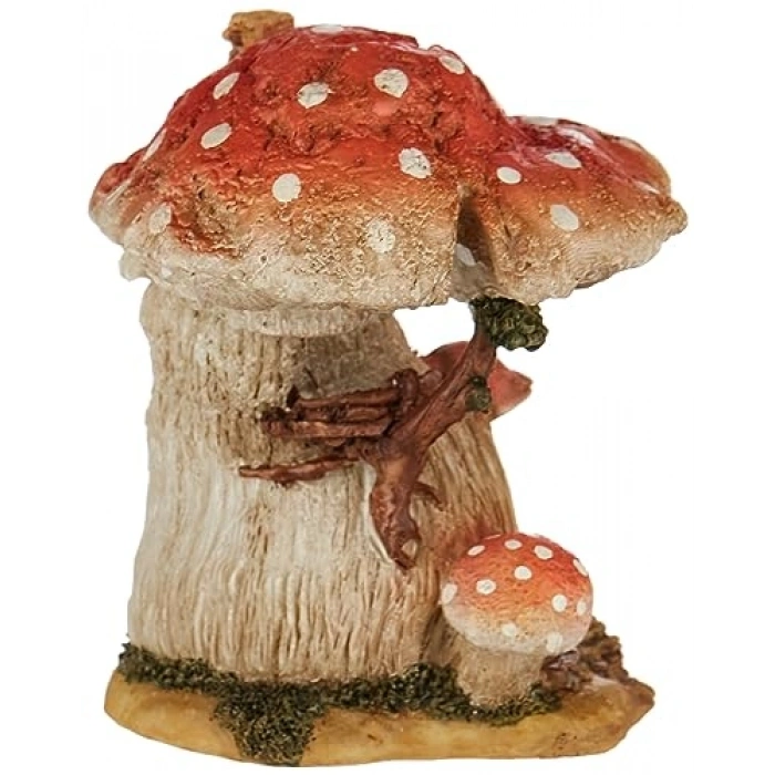 Kırmızı Mantar Temalı Peri Evi Figürü, Teraryum Dekorasyonu