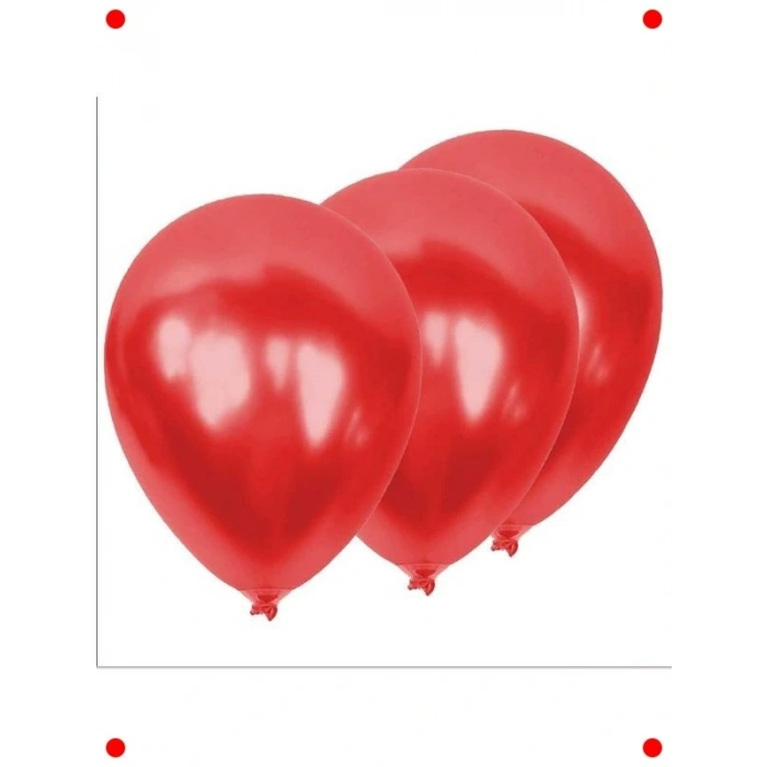 Kırmızı Metalik Parlak Parti Balonu