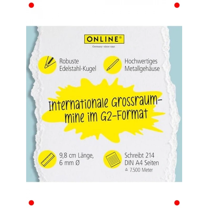 Kırmızı Renk Kalem Yedeği - Orta Uç