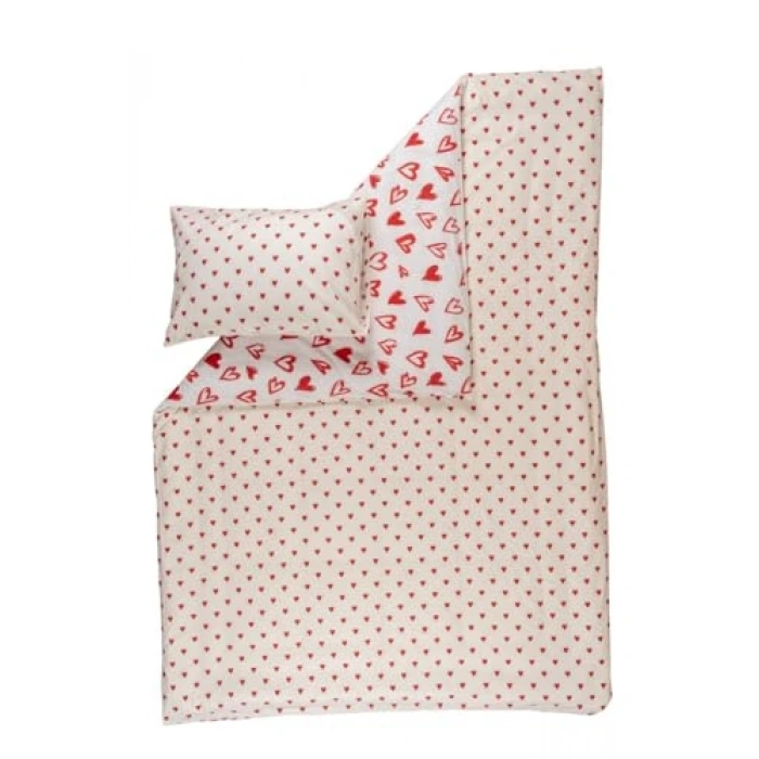 Kırmızı Renk Tek Kişilik Nevresim Seti