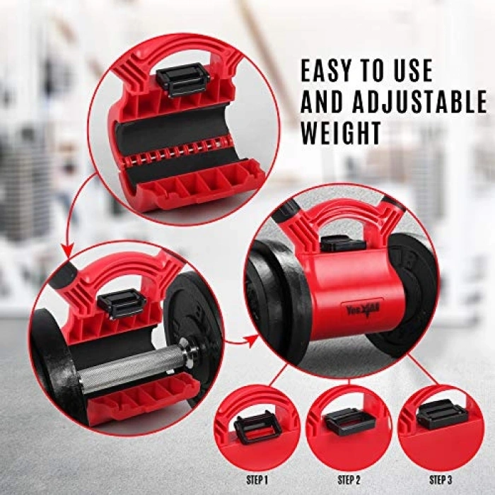 Kırmızı/Siyah Dambıl Antrenmanları İçin Kettle Grip Sap